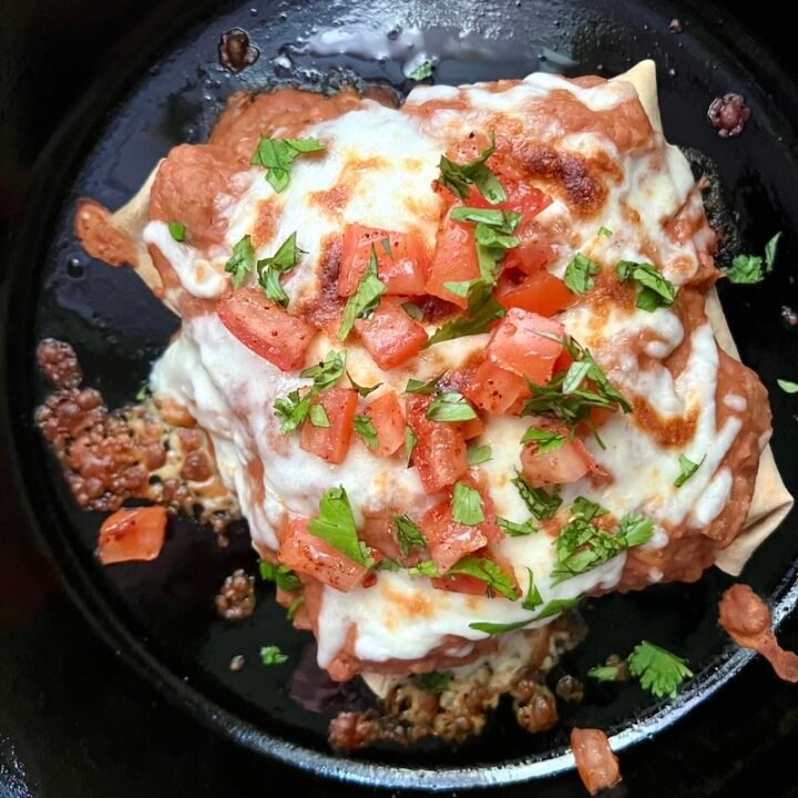 this is a skillet with high protein enchiladas that is 8 Weight Watchers points