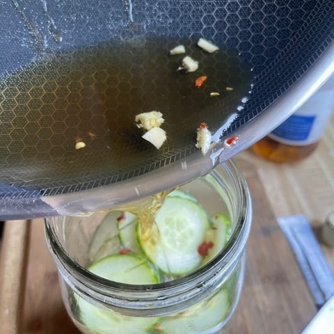 This is a photo of sweet and sour pickles.