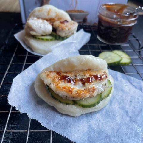 This is a photo of Marion's Kitchen chicken bao bun from her new cookbook