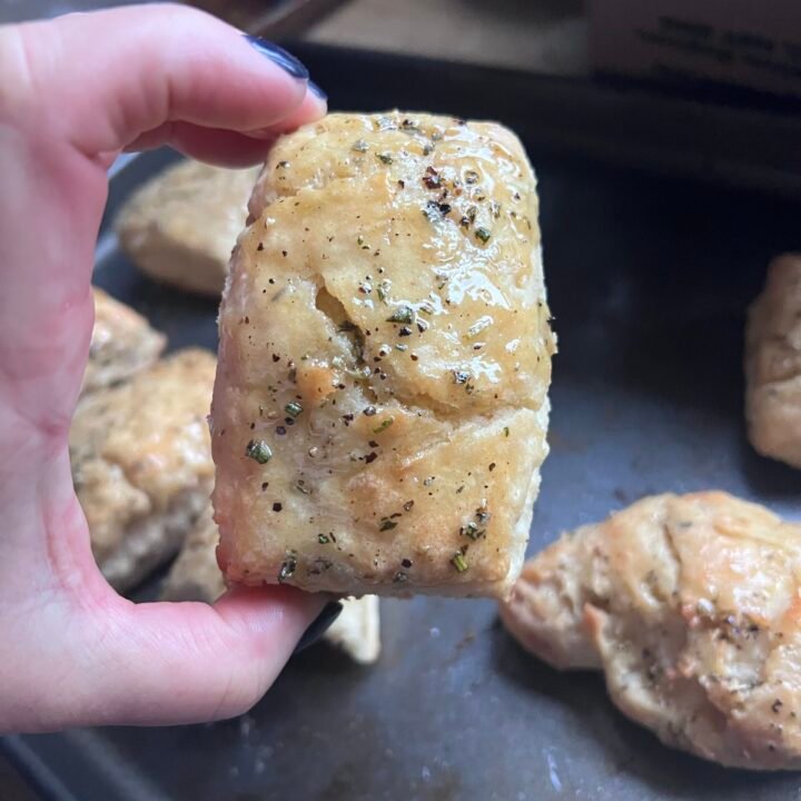 This is a photo of a thanksgiving biscuit