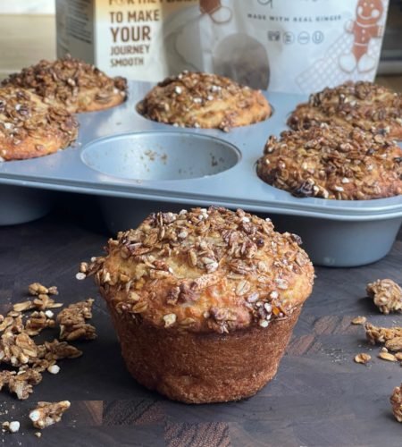 Jumbo Banana Ginger Muffins