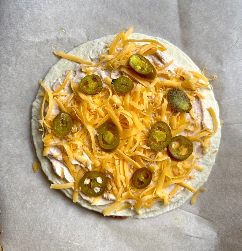 this is copycat taco bell mexican pizza ready for the air fryer