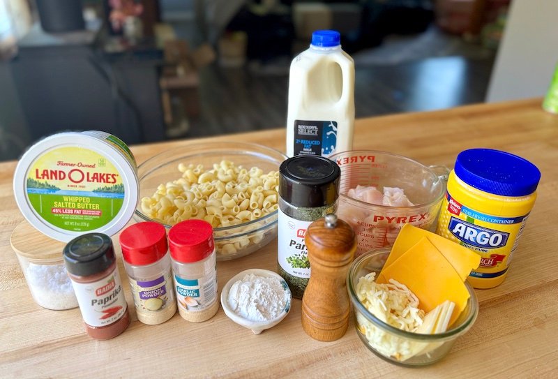 ingredients for high protein macaroni and cheese