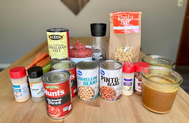 ingredients needed for pasta fagioli