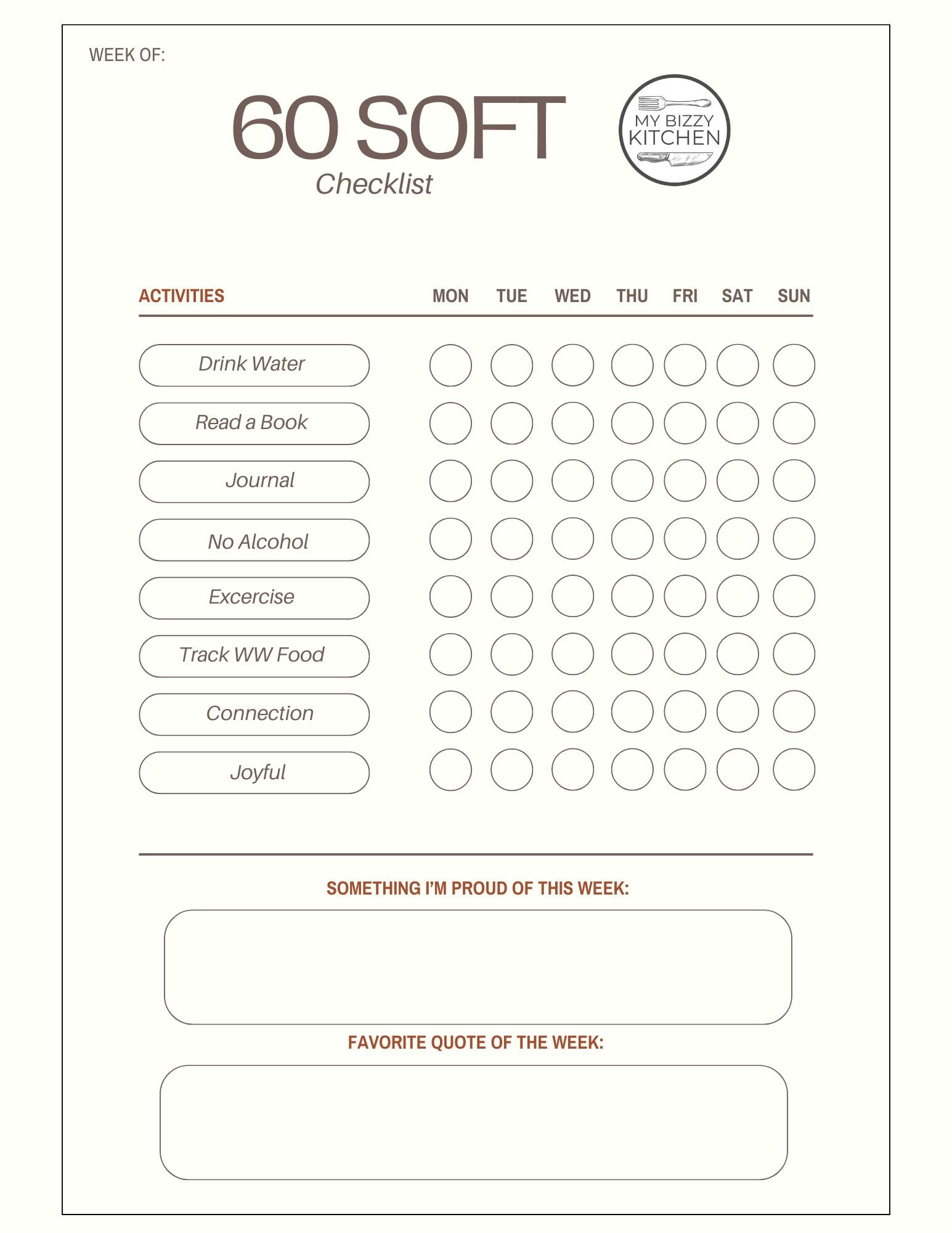 challenge checklist 60 days soft