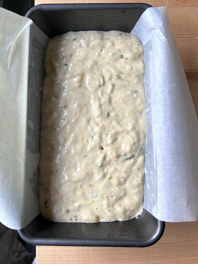 using parchment paper when baking banana zucchini bread