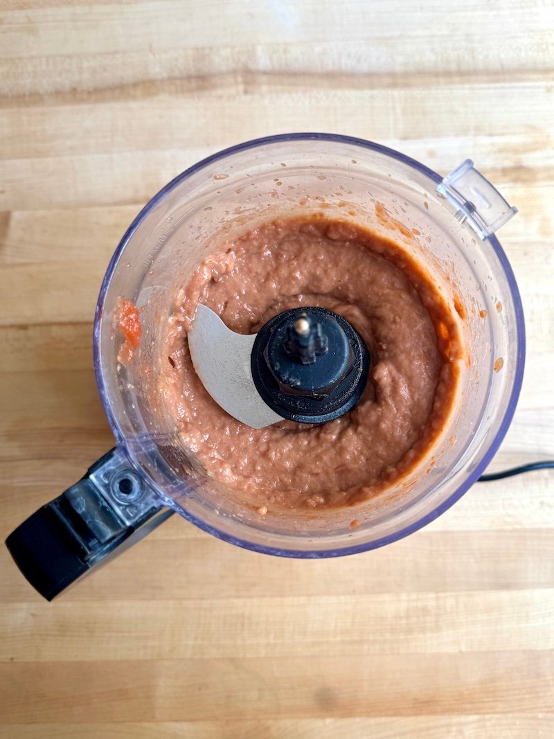 salsa and cheese blended for high protein enchiladas