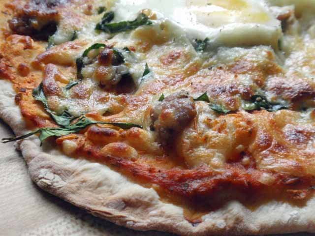 Breakfast Pizza/Chili/Spinach Fettuccine