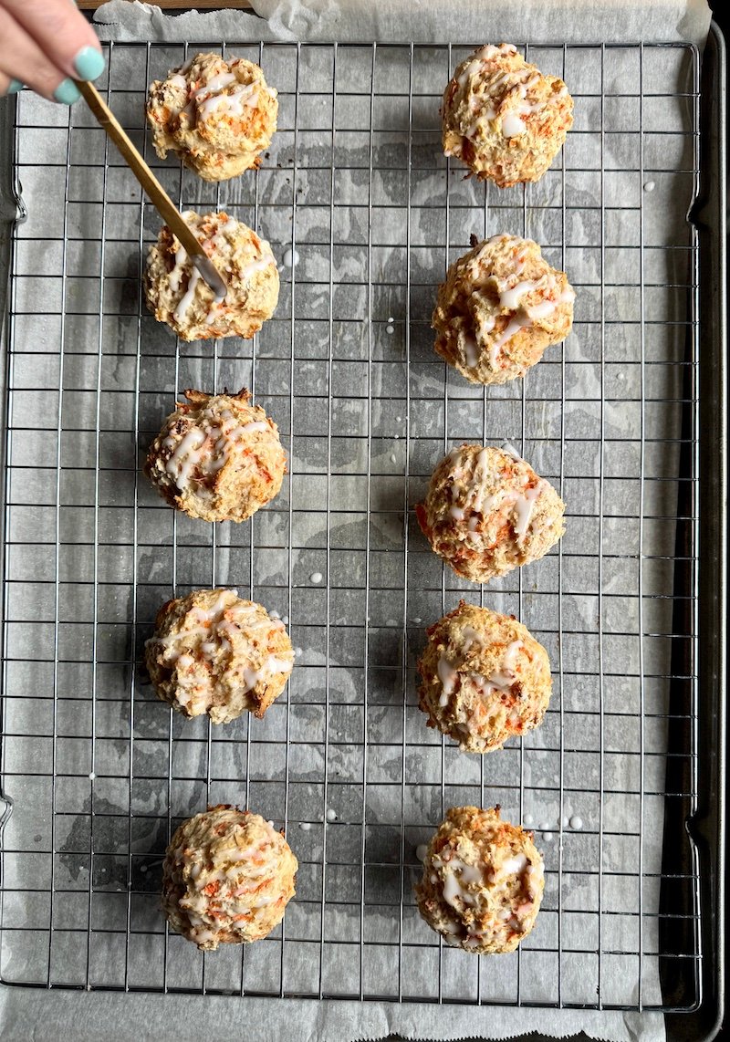 glazing carrot biscuits that are only 4 Weight Watchers points