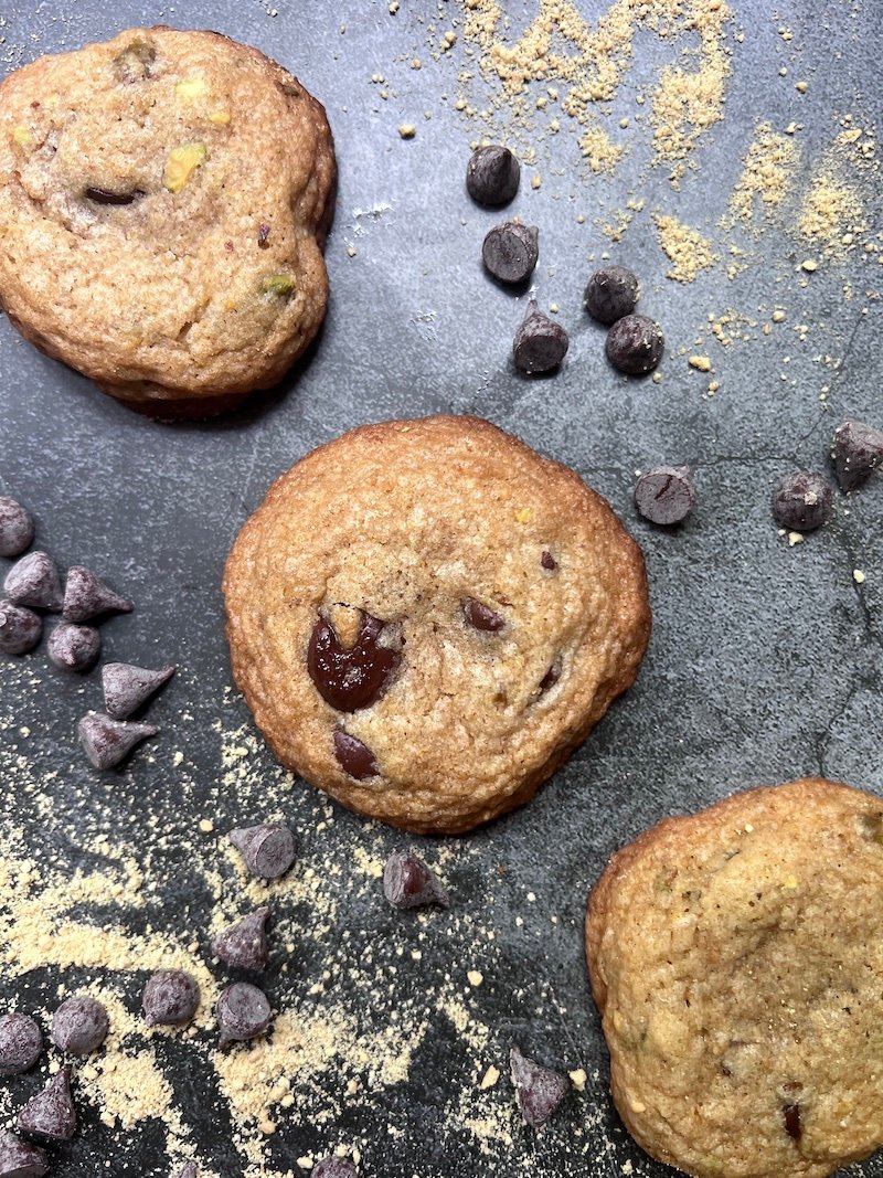 Chocolate Chip Pistachio Cookies