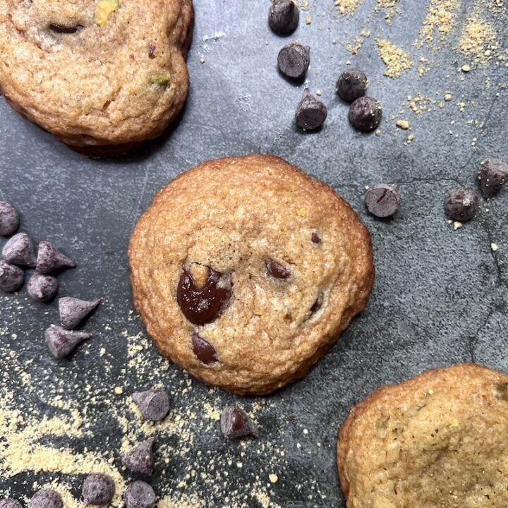 these are chocolate chip pistachio cookies