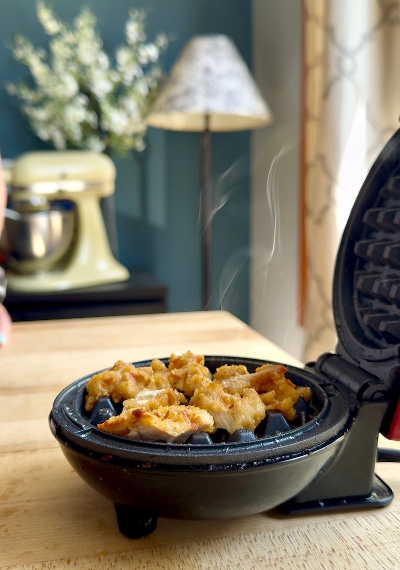 cooking chicken nuggets for chicken and waffles only 4 Weight Watchers points for the chicken