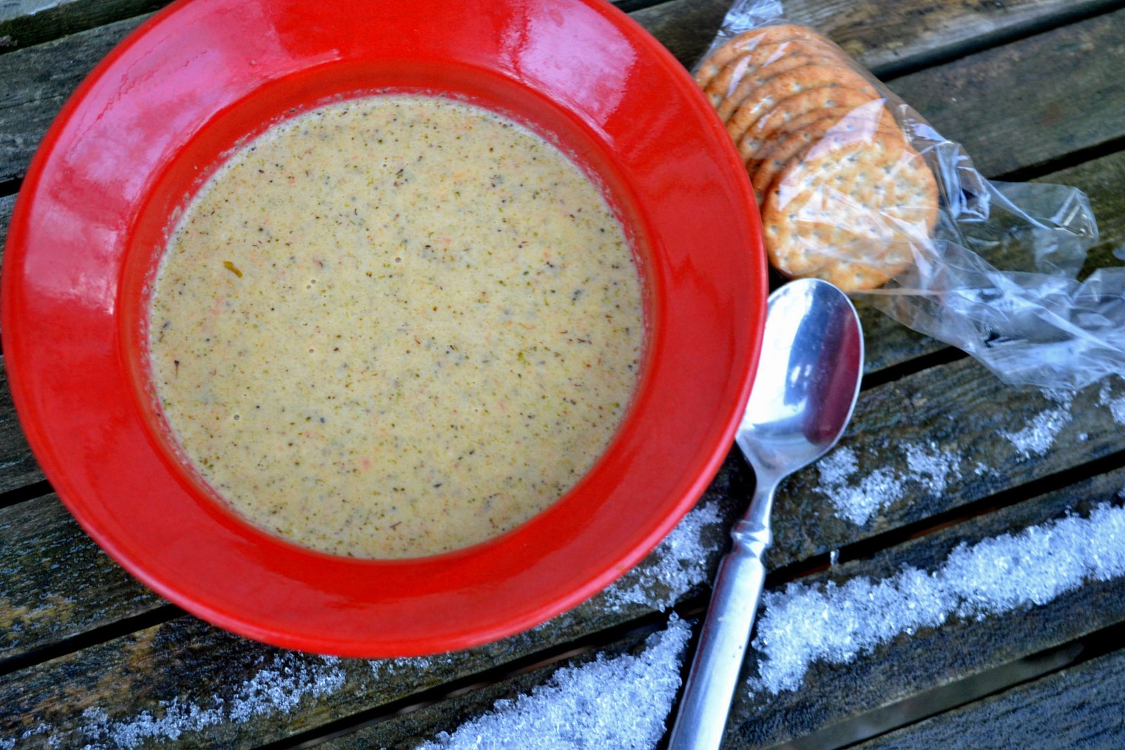 Creamy Roasted Cauliflower and Broccoli Soup = 3 WW Points