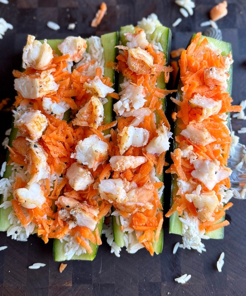 cucumber shrimp boats