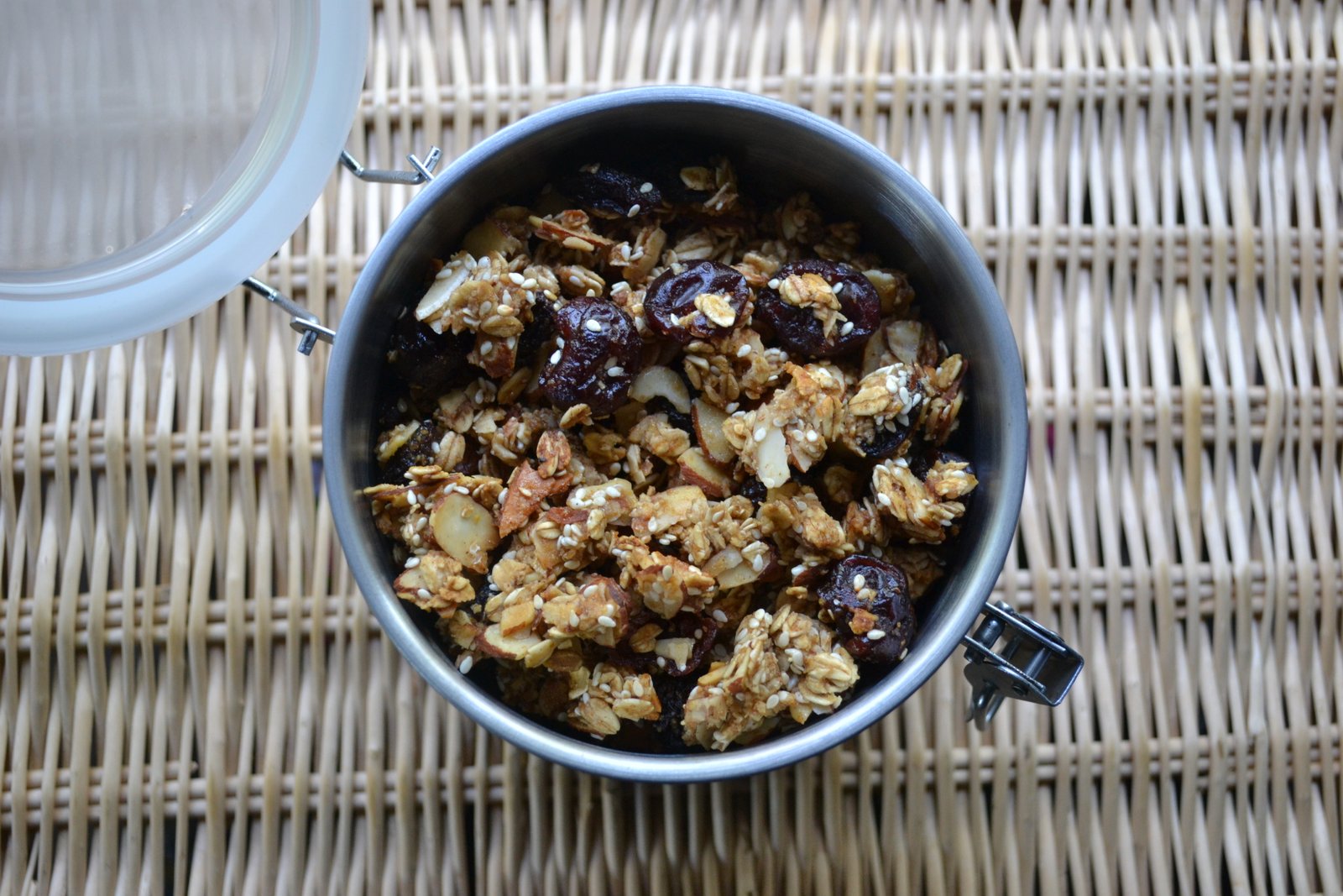 Crunchy Sesame Seed and Dried Cherry Granola