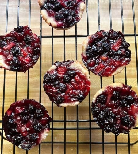 Mini Blueberry Rhubarb Pie