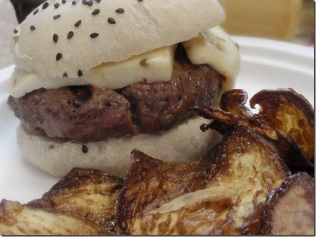 Homemade Burgers with Homemade Black Sesame Buns