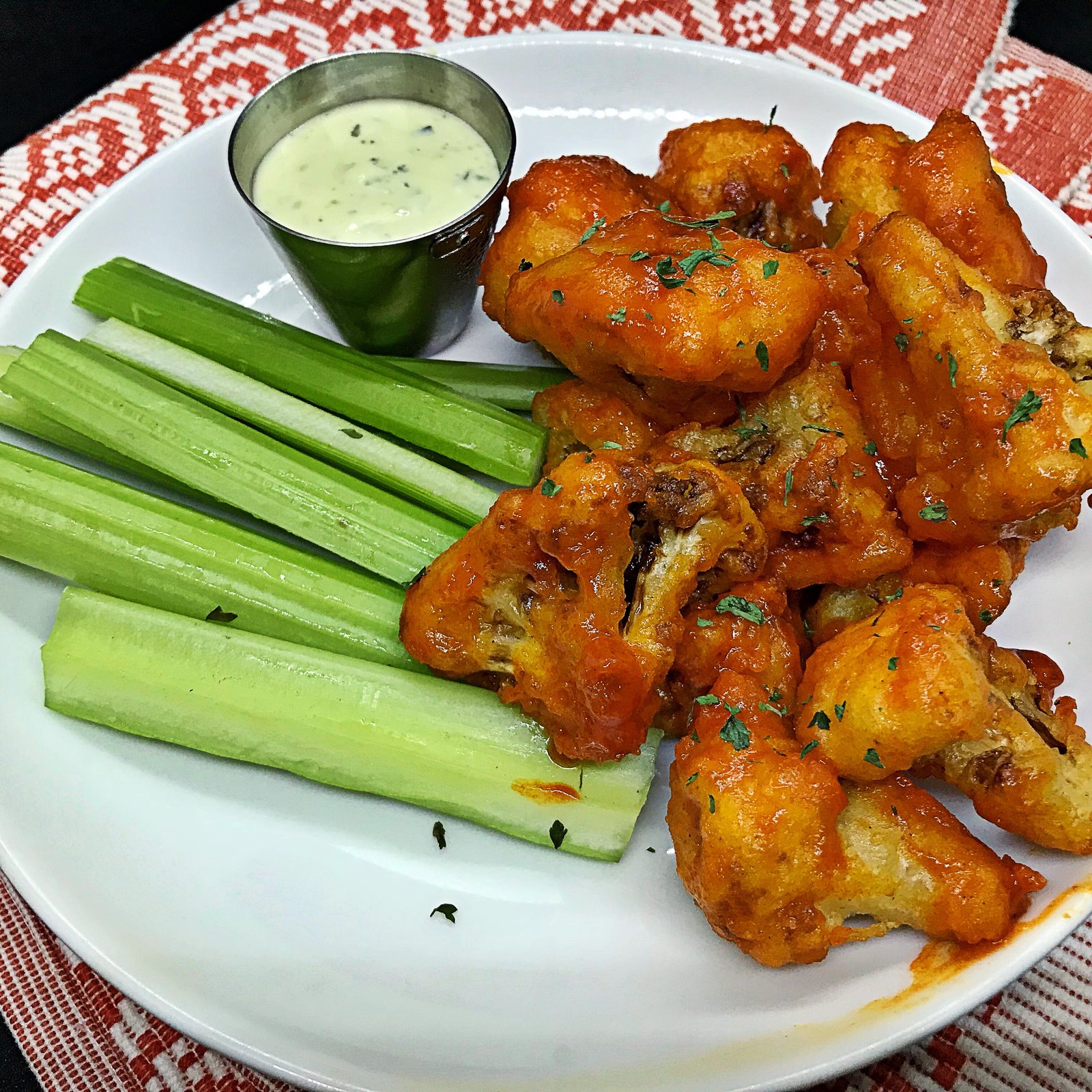 Buffalo Cauliflower Bites