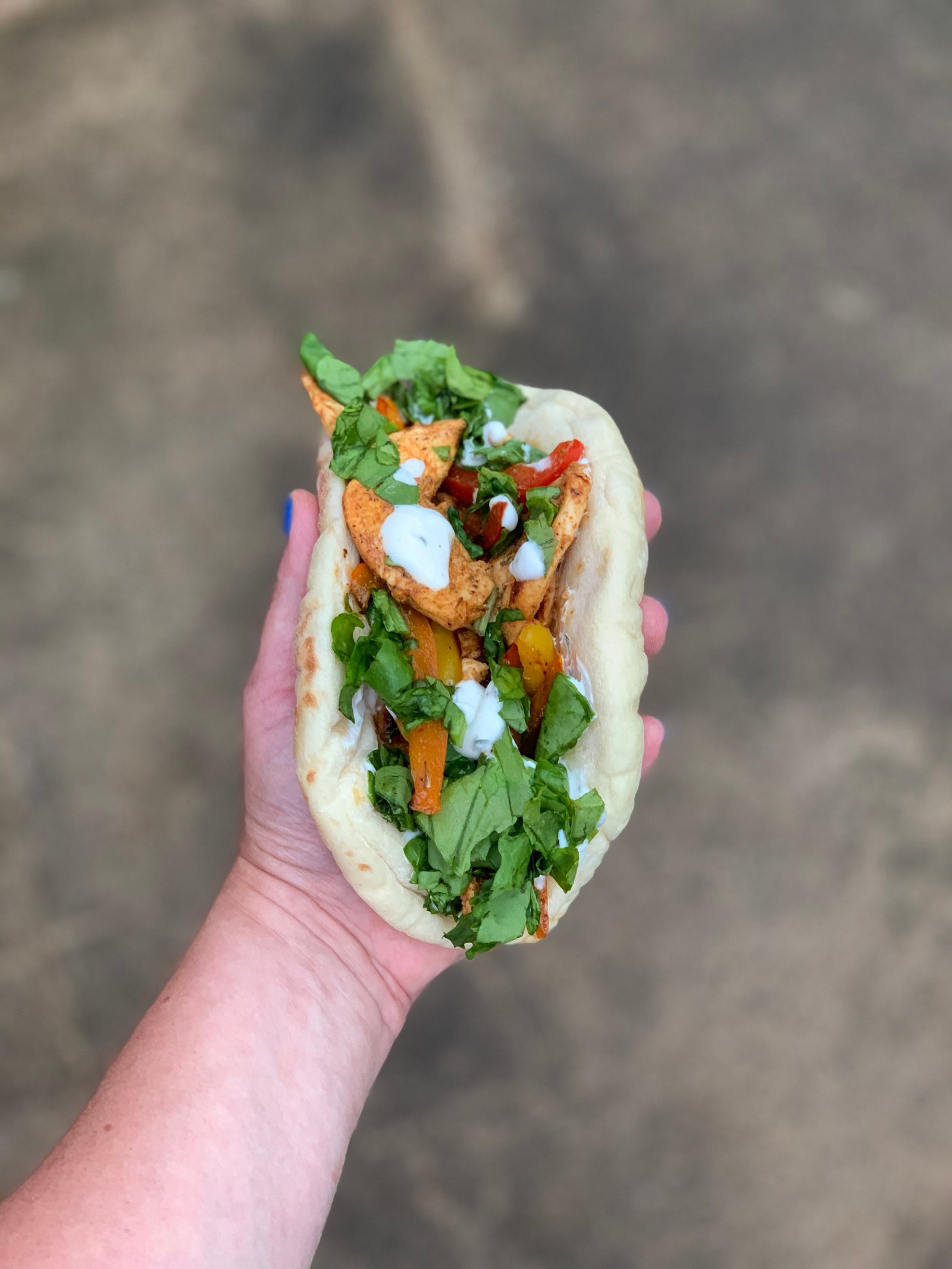 Naf Naf Grill Blackened Chicken Pita