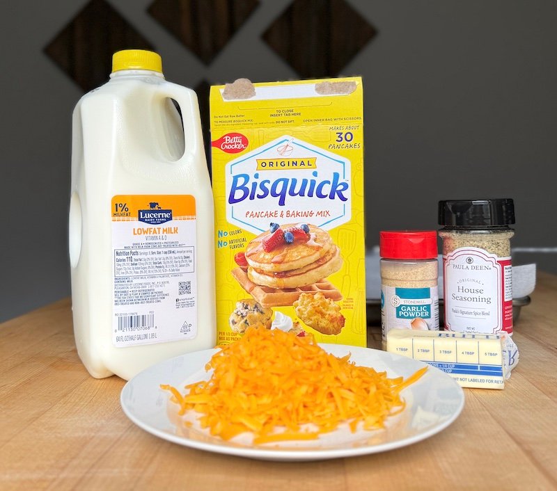 these are ingredients to make Paula Deen's cheddar biscuits made Weight Watchers friendly