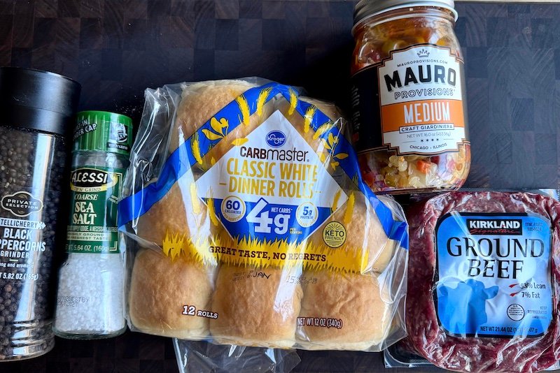 these are ingredients needed to make sliders with low weight watcher point buns