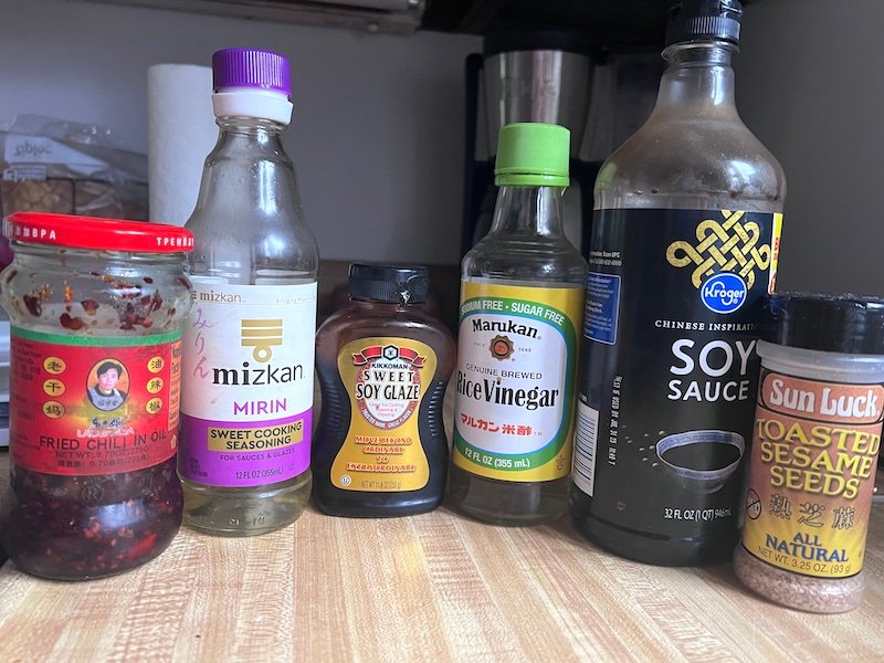 ingredients for soy glazed delicata squash