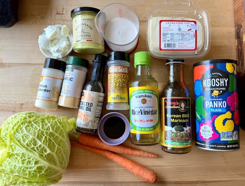 these are ingredients to make tofu katsu