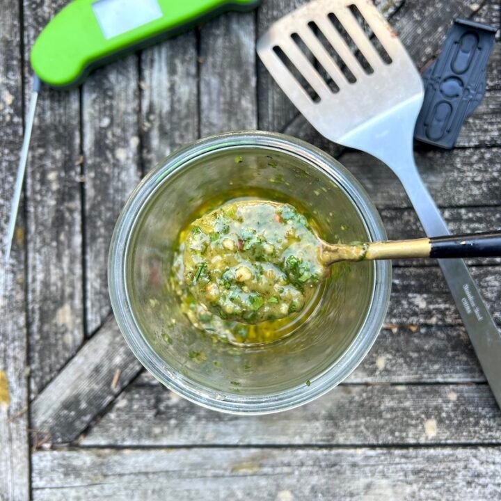 shashito peppers and tomatillo chimichurri