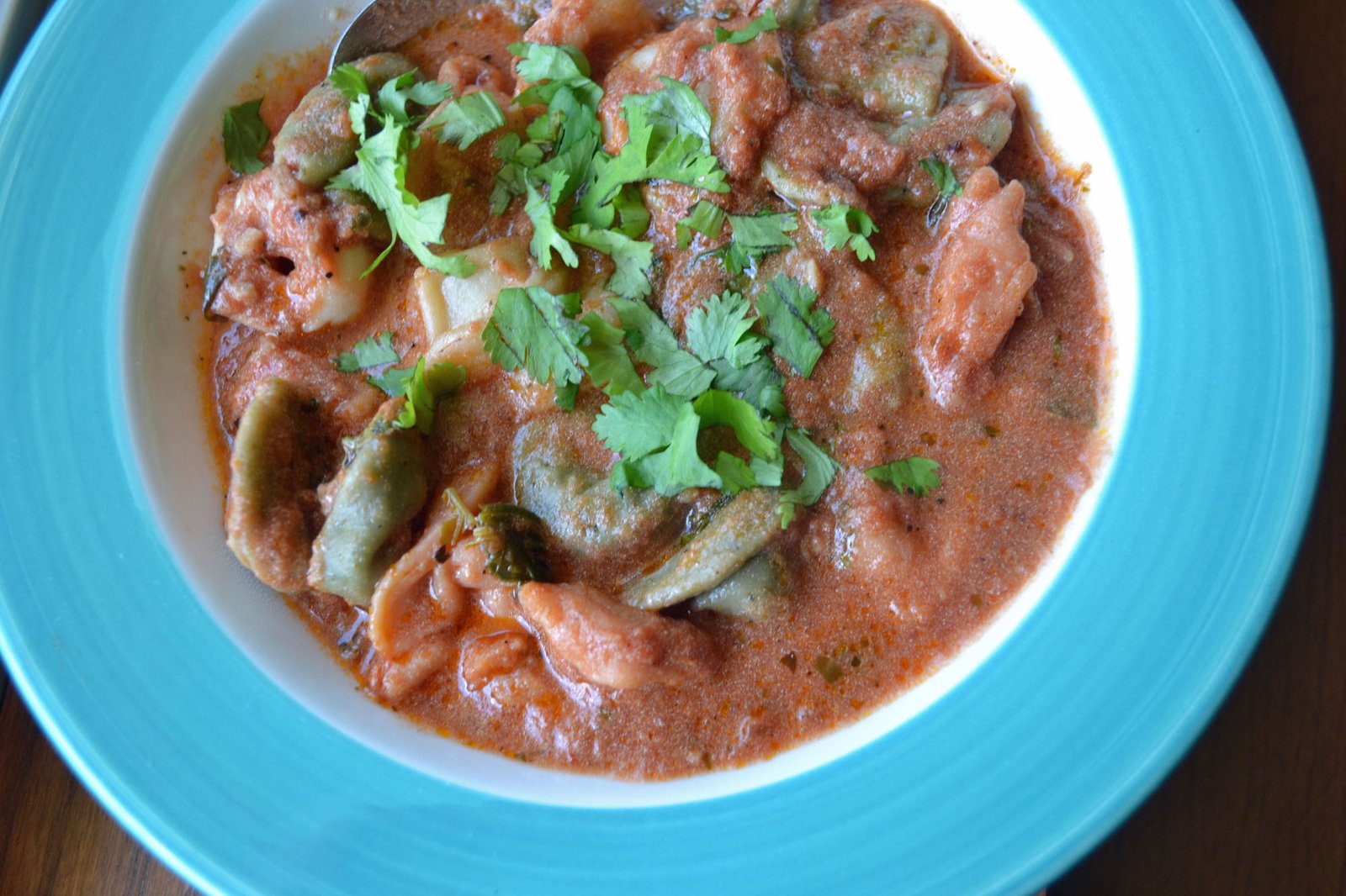 Tikka Masala Soup with Cheese Tortellini