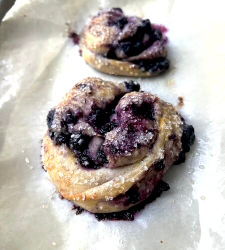 Skinny Pizza Dough Blueberry Danish