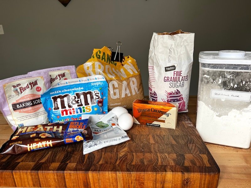 these are the ingredients needed to make crispy cookies